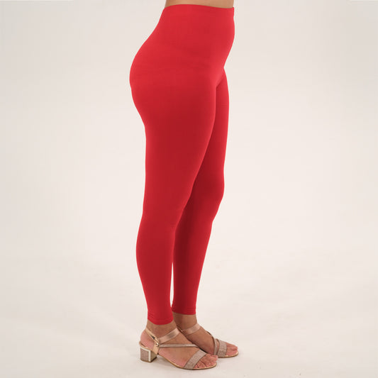 Ankle Length Leggings | Crimson Red