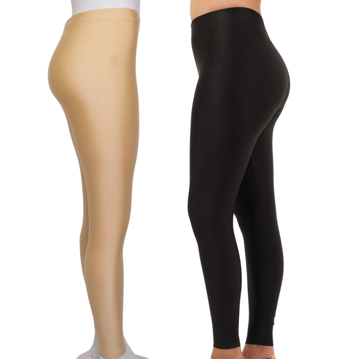 Shimmer Leggings 2-Pack: Black & Golden