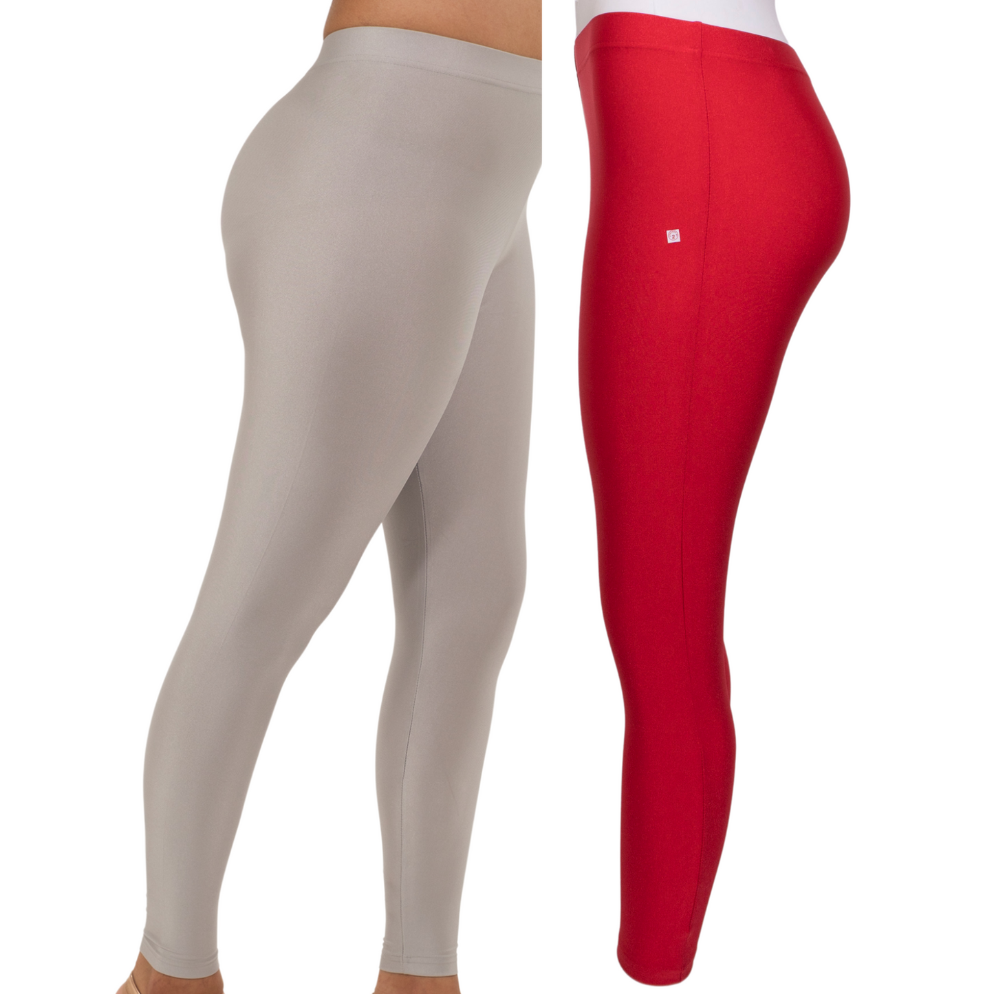 Shimmer Leggings 2-Pack: Silver & Red