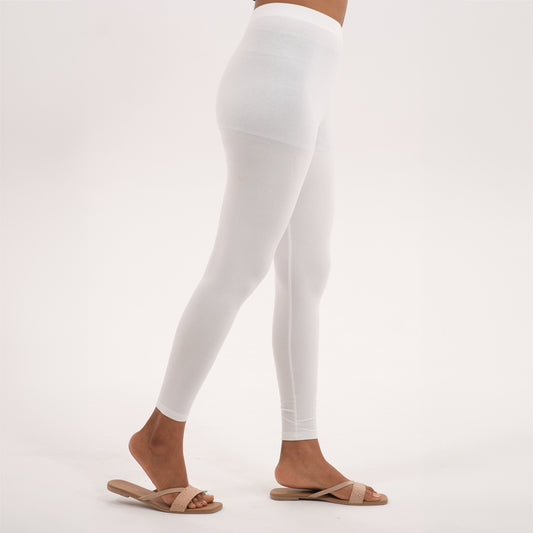 Ankle Length Leggings | White