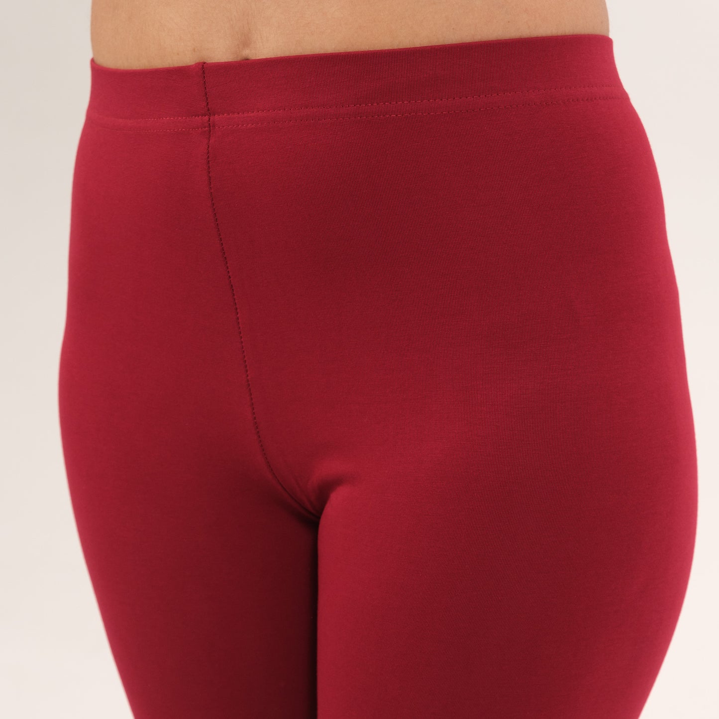 Ankle Length Leggings | Burgundy