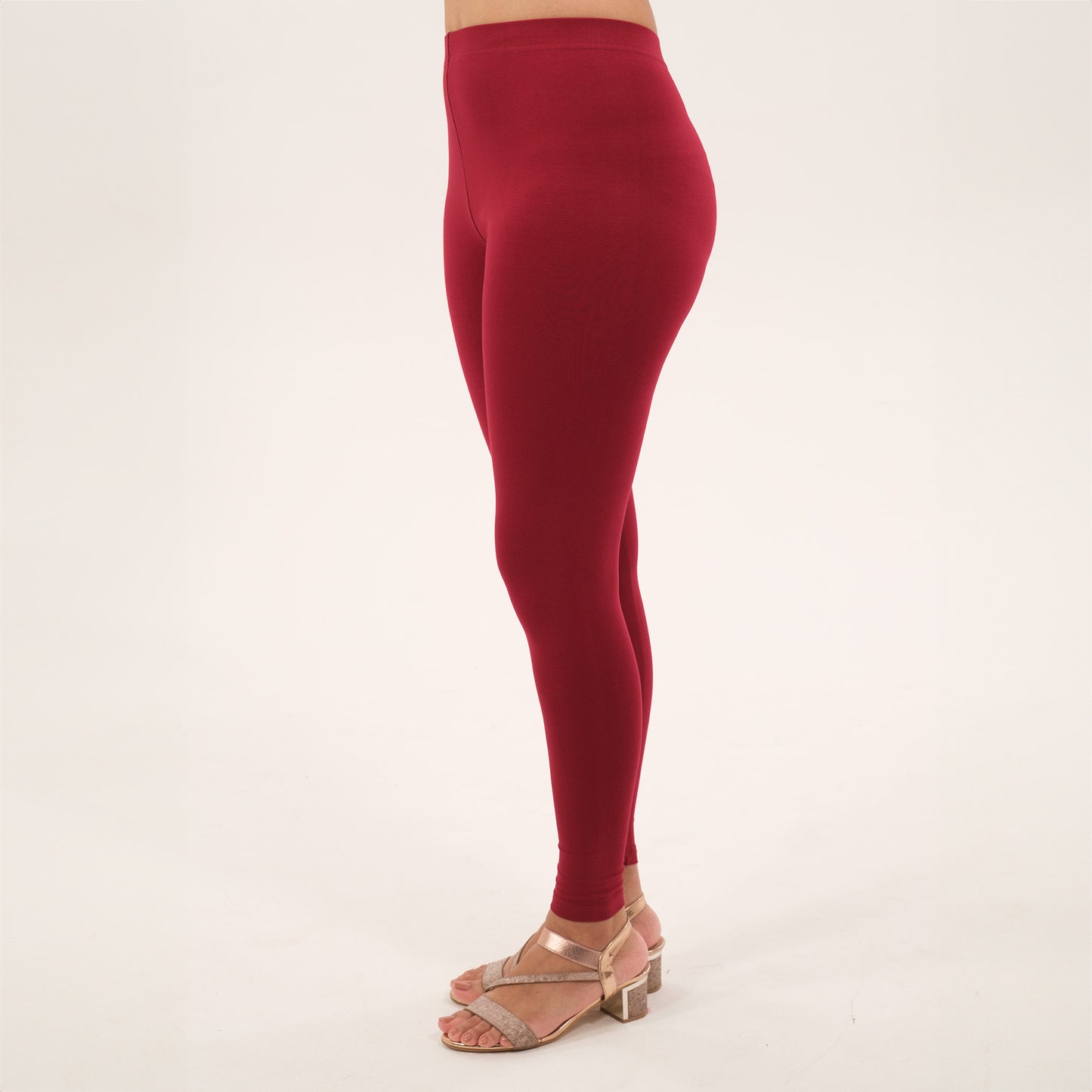 Ankle Length Leggings | Burgundy