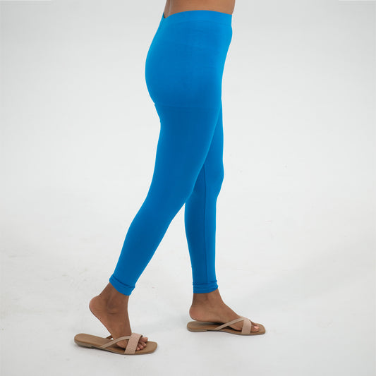 Ankle Length Leggings | Cerulean Blue