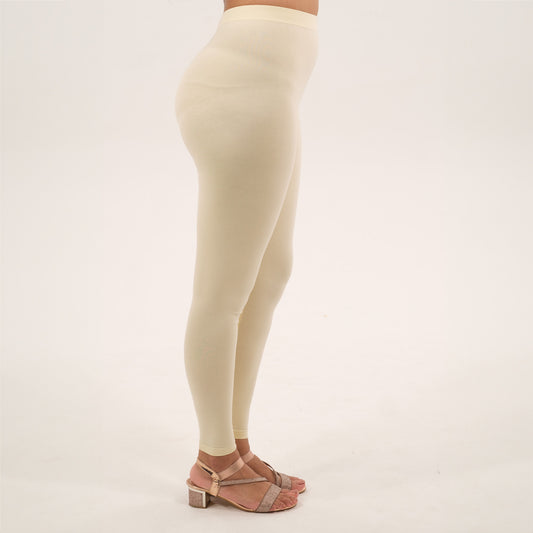 Ankle Length Leggings | Light Beige