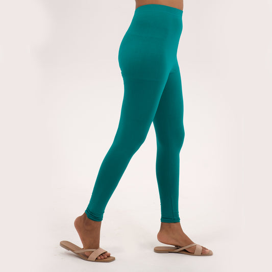 Ankle Length Leggings | Teal Blue