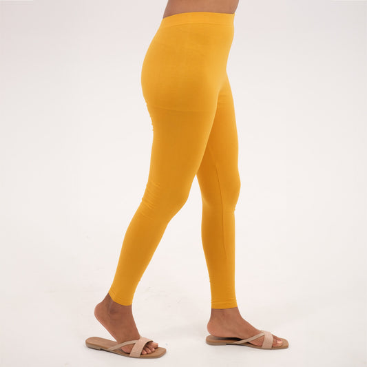 Ankle Length Leggings | Turmeric Yellow