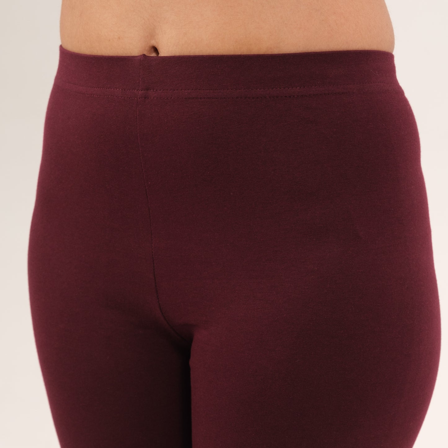 Ankle Length Leggings | Wine Colour