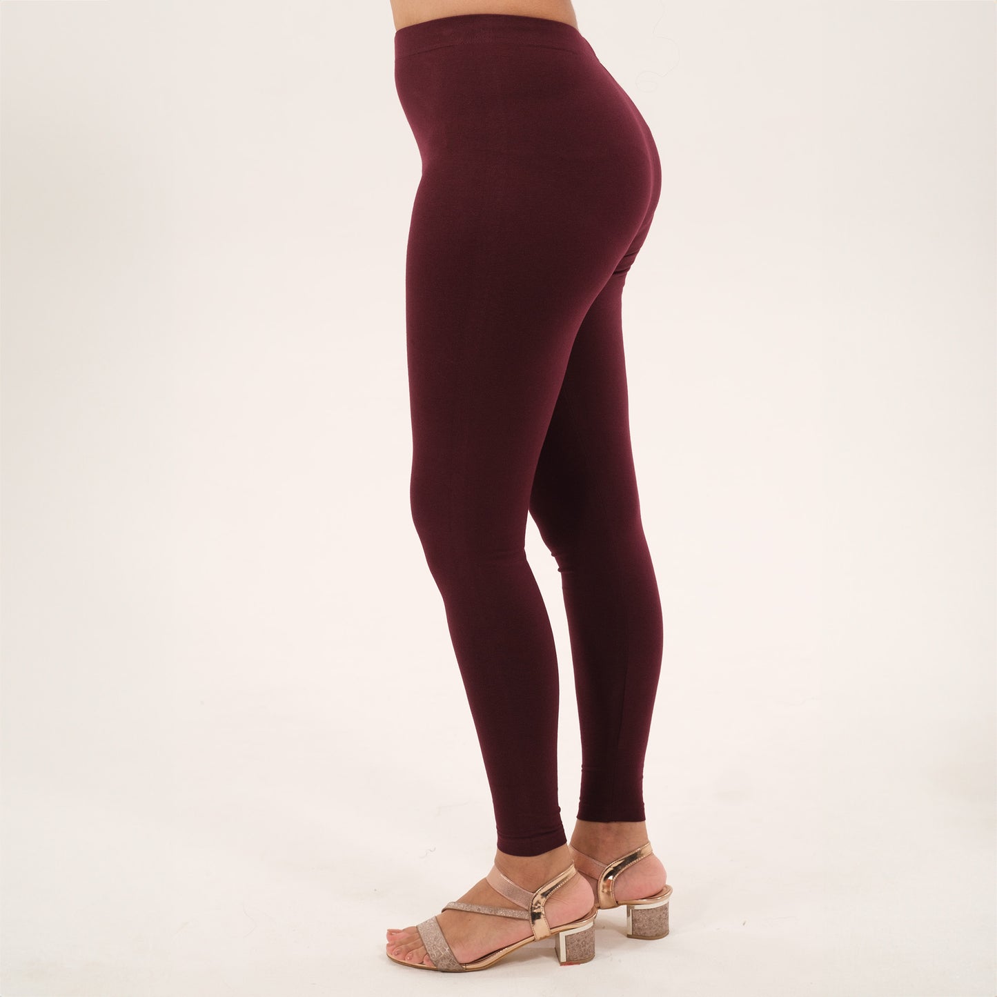 Ankle Length Leggings | Wine Colour