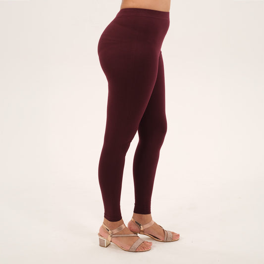 Ankle Length Leggings | Wine Colour